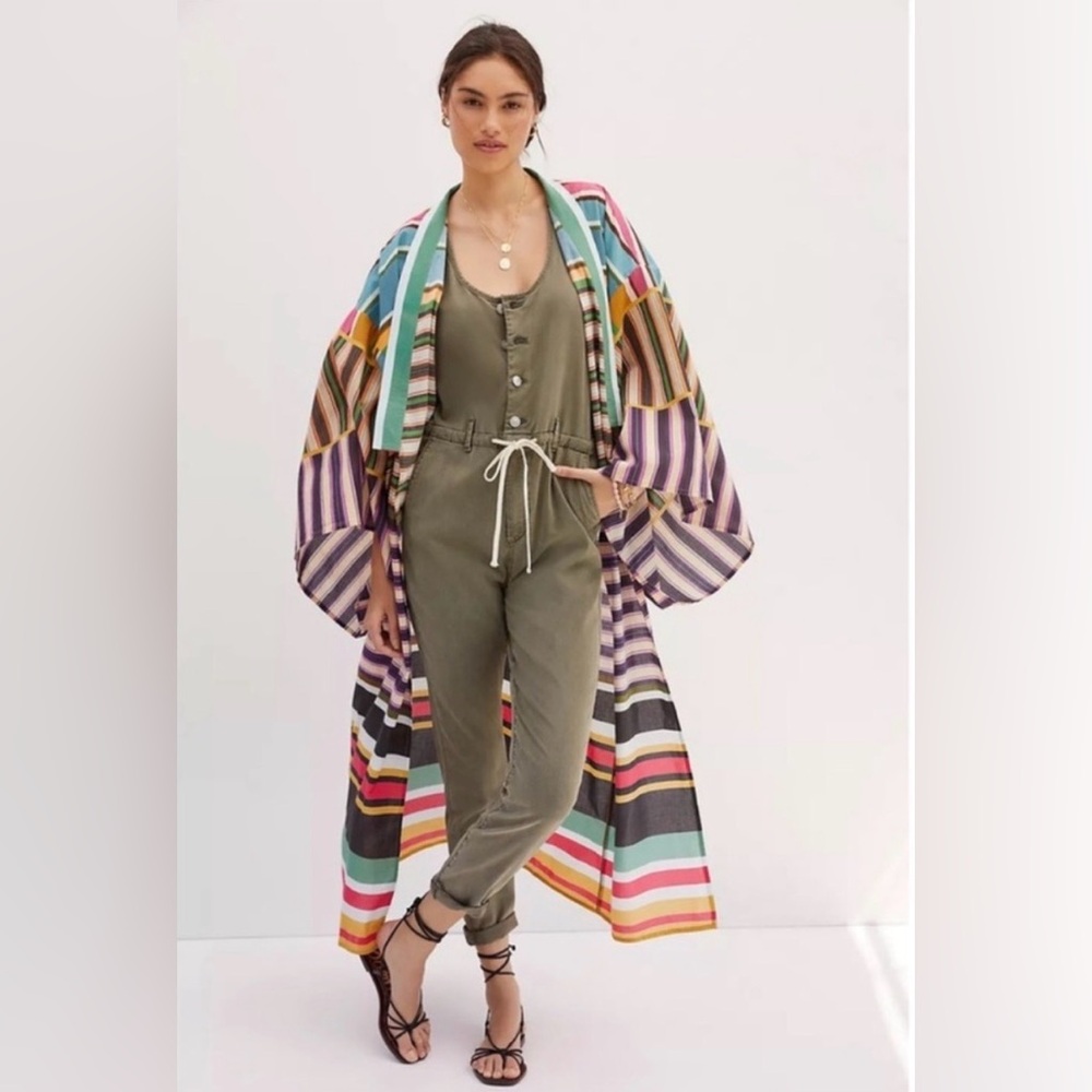 Preowned Anthropologie Conditions Apply Multicolored Kimono Colorful One Size